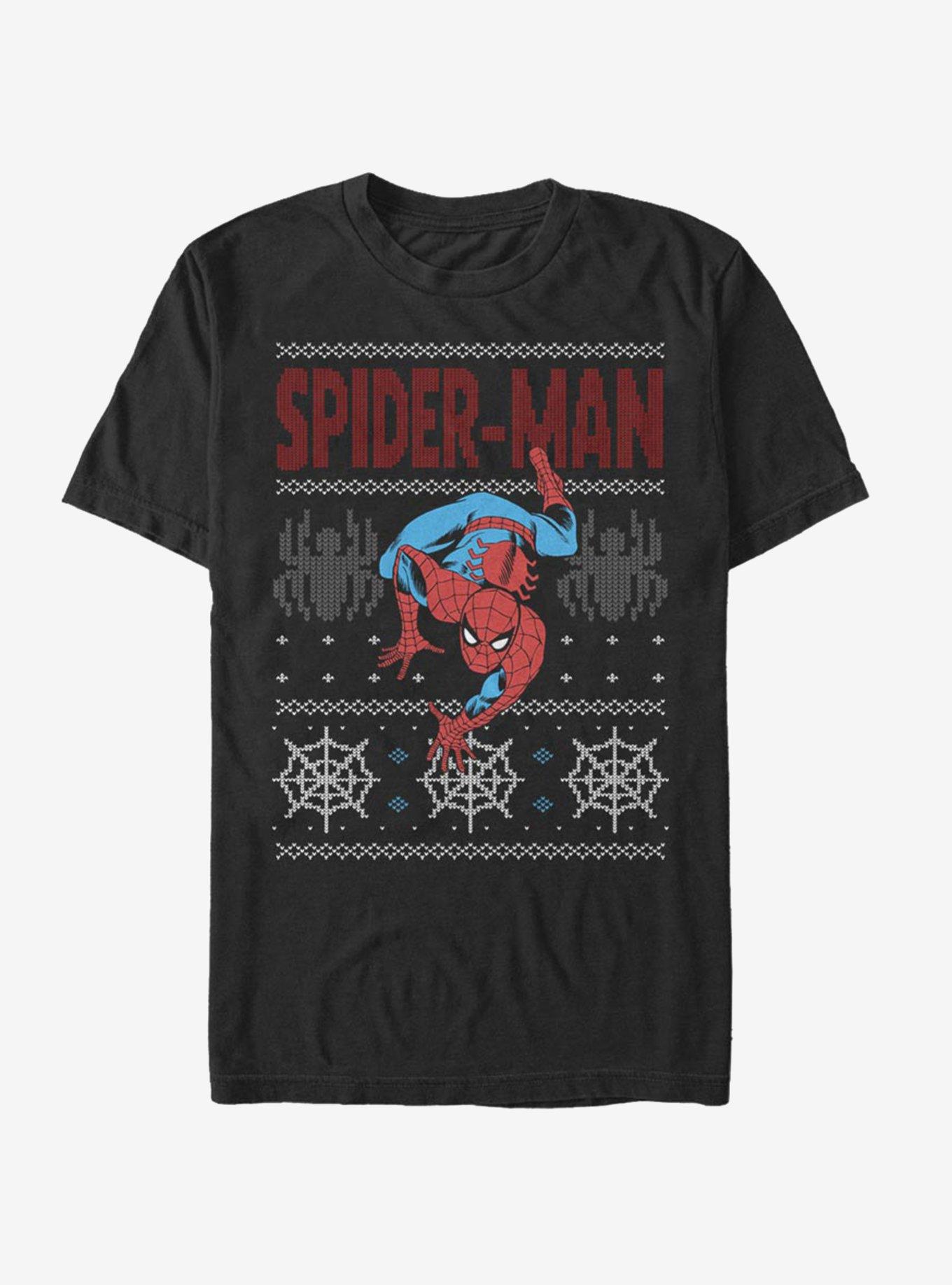 Marvel Spider-Man Christmas Pattern Spidey T-Shirt, , hi-res