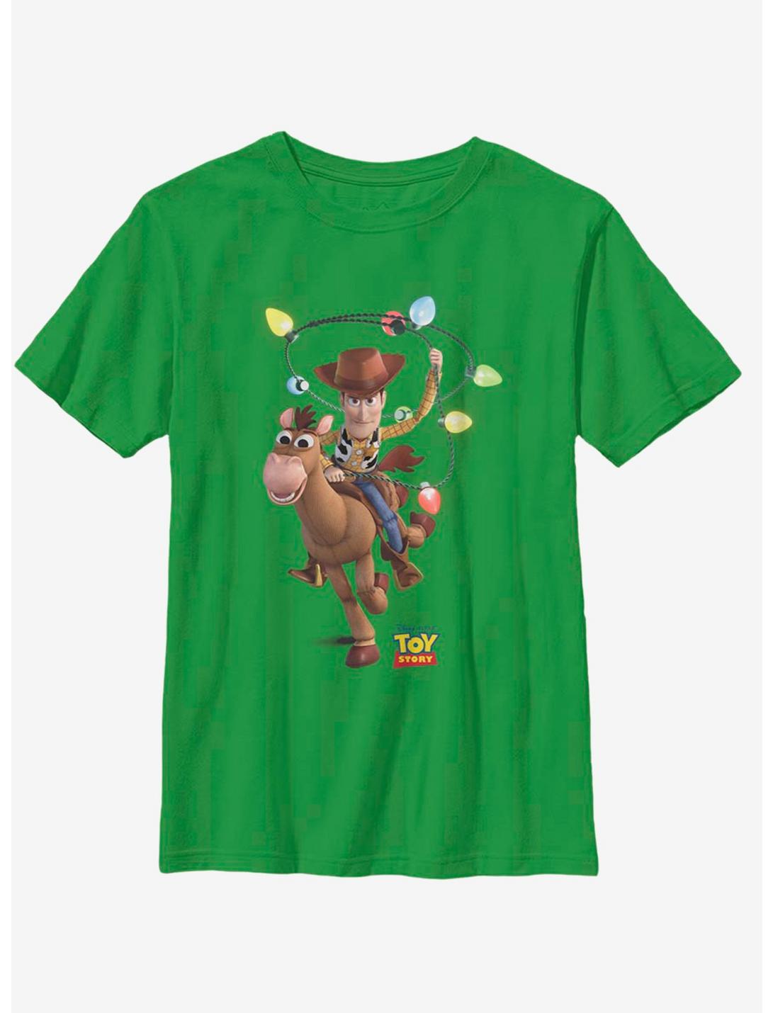 Disney Pixar Toy Story Woody Holiday Lasso Youth T-Shirt, KELLY, hi-res