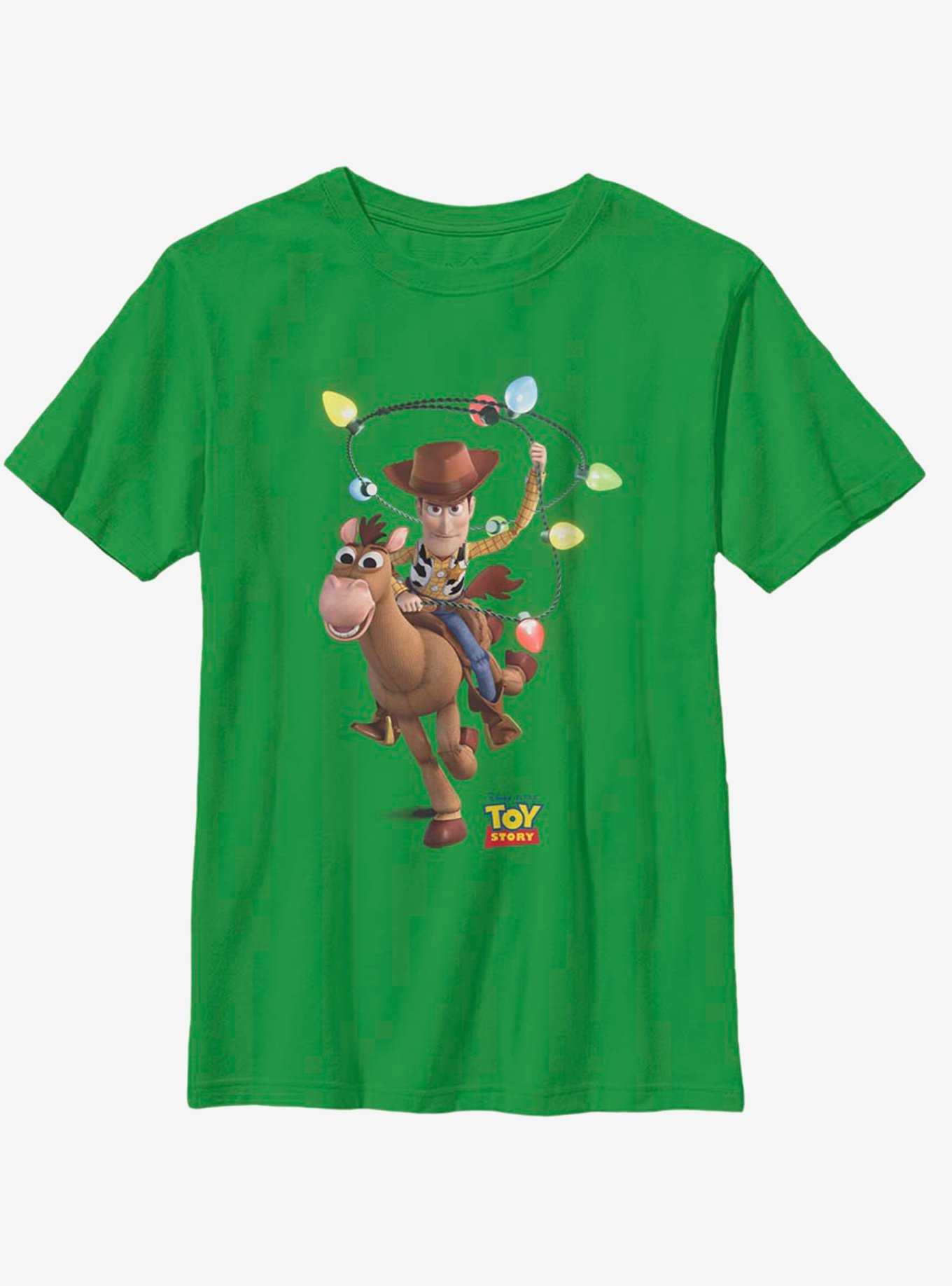 Disney Pixar Toy Story Woody Holiday Lasso Youth T-Shirt, , hi-res