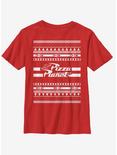 Disney Pixar Toy Story Pizza Planet Christmas Pattern Youth T-Shirt, RED, hi-res