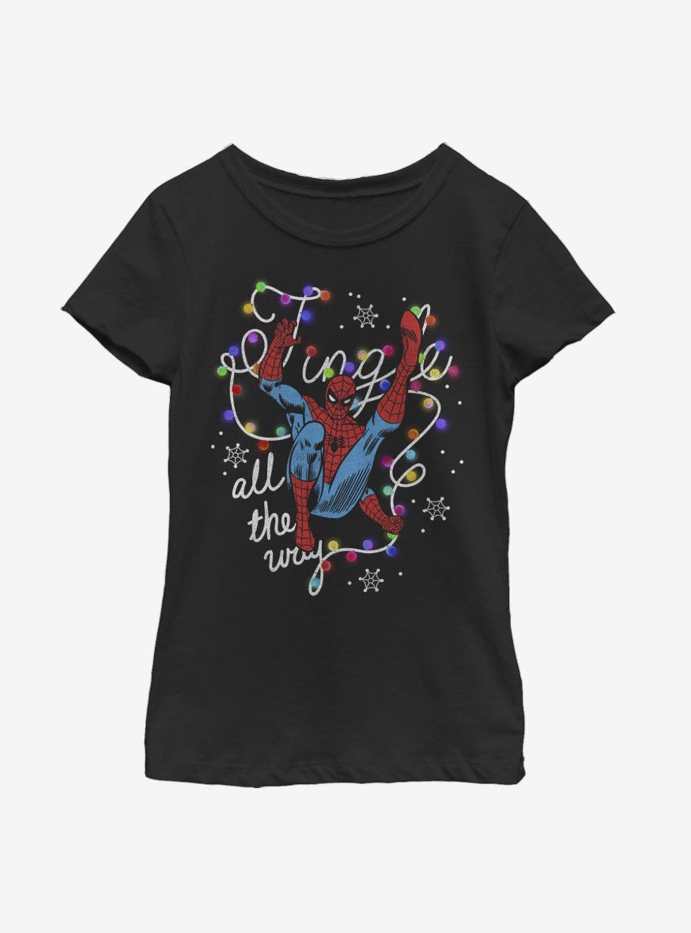 Marvel Spider-Man Jingle All The Way Youth Girls T-Shirt, , hi-res