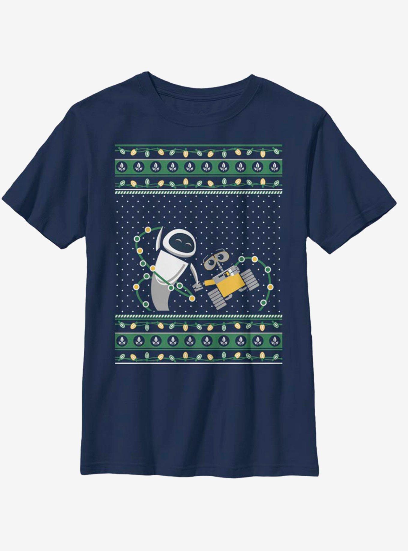 Disney Pixar Wall-E Eve Christmas Pattern Youth T-Shirt, , hi-res