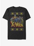 Marvel X-Men Group Christmas Pattern T-Shirt, BLACK, hi-res