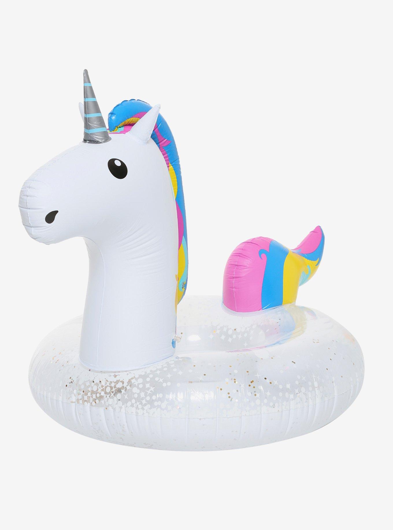 Sparkling Unicorn Pool Float, , hi-res