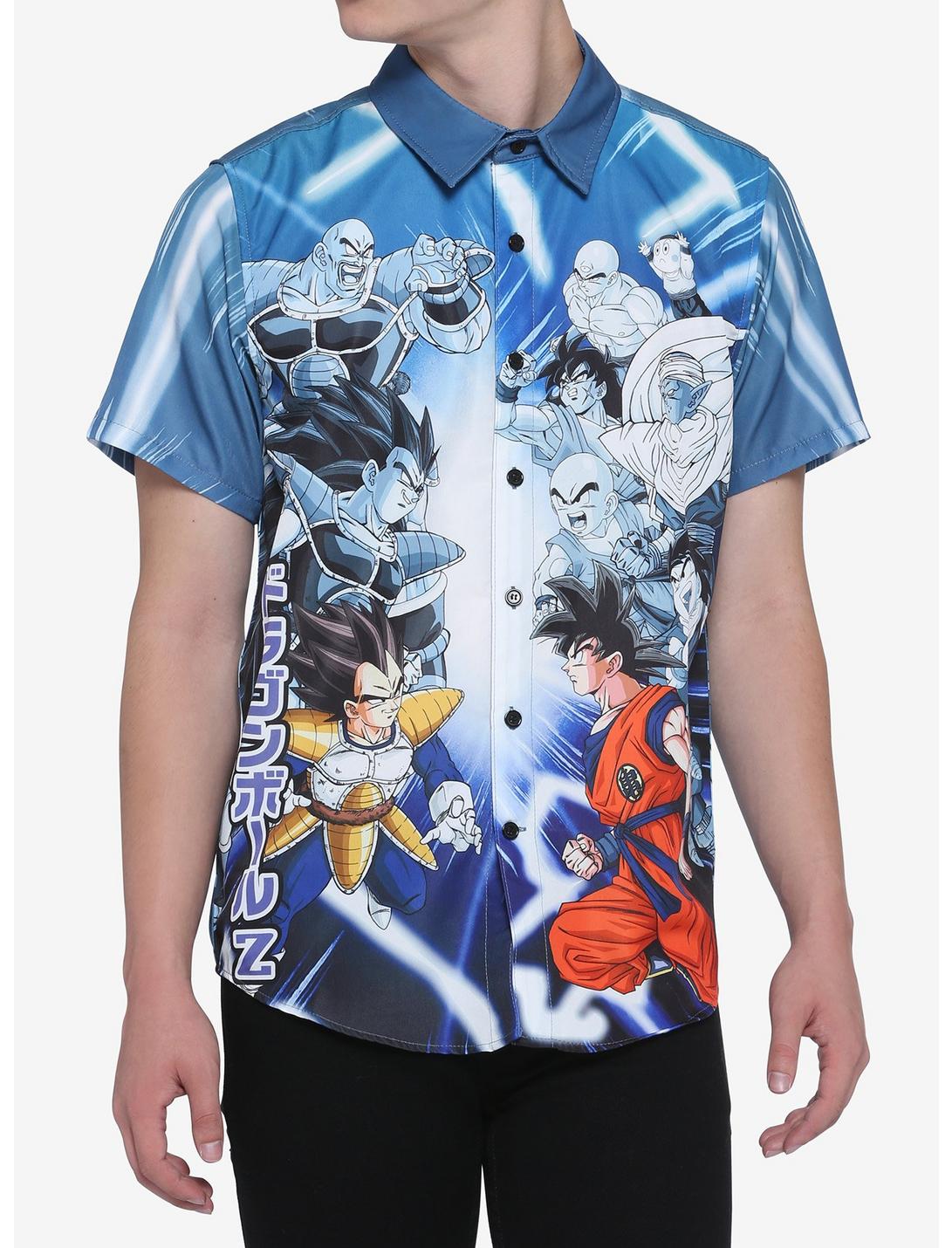 Dragon Ball Z Characters Woven Button-Up, MULTI, hi-res