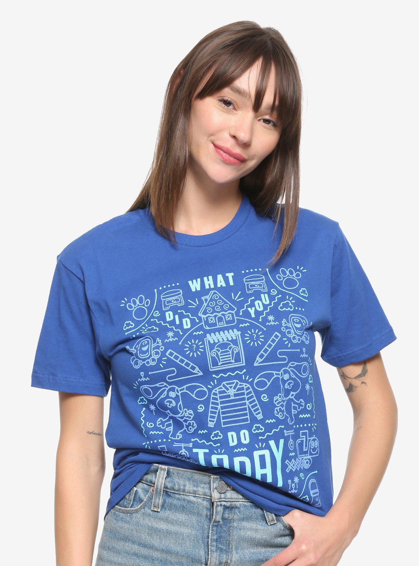 Blue's Clues What Did You Do Today Women's T-Shirt - BoxLunch Exclusive, BLUE, hi-res