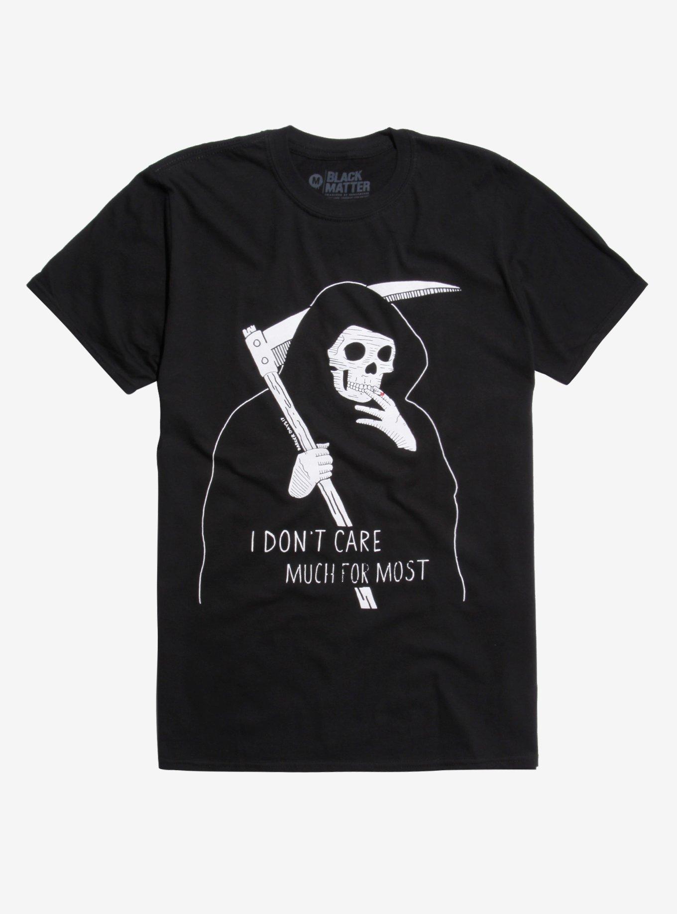 I Don't Care T-Shirt By Josh Snitgen, BLACK, hi-res