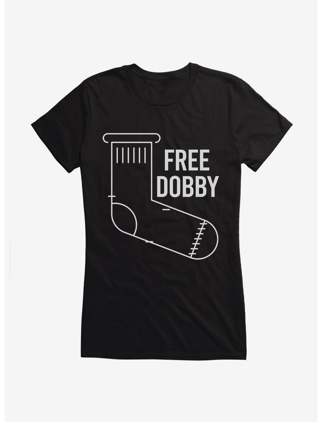 Harry Potter Free Dobby Sock Girls T-Shirt, BLACK, hi-res
