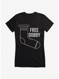 Harry Potter Free Dobby Sock Girls T-Shirt, BLACK, hi-res