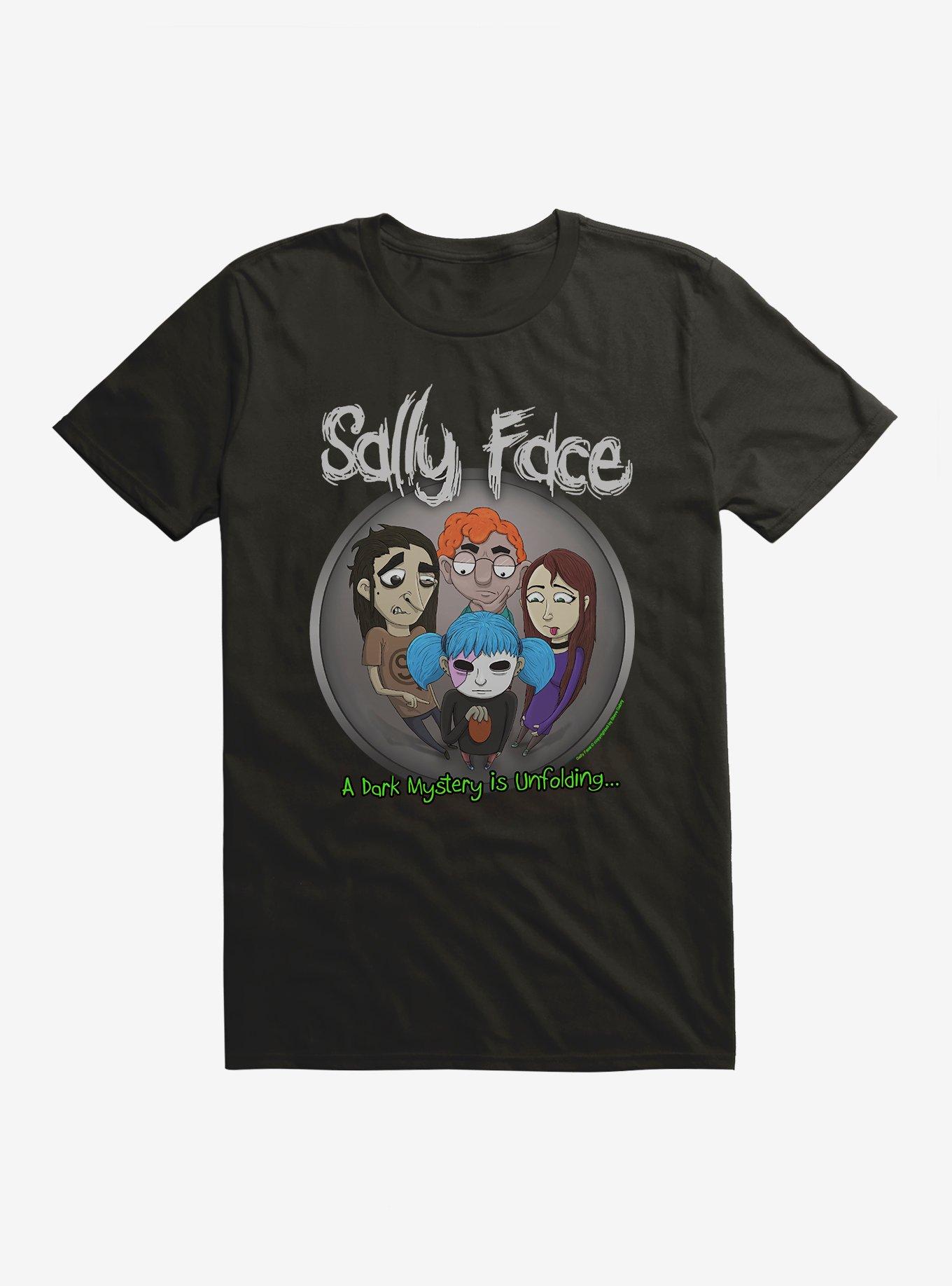 Sally Face Dark Mystery Unfolding Logo T-Shirt, , hi-res
