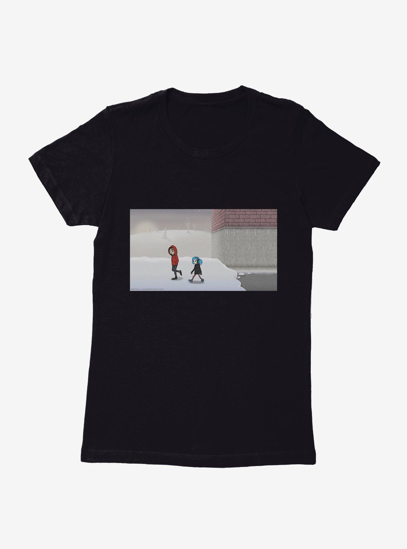 Sally Face Walking Through The Snow Womens T-Shirt, , hi-res