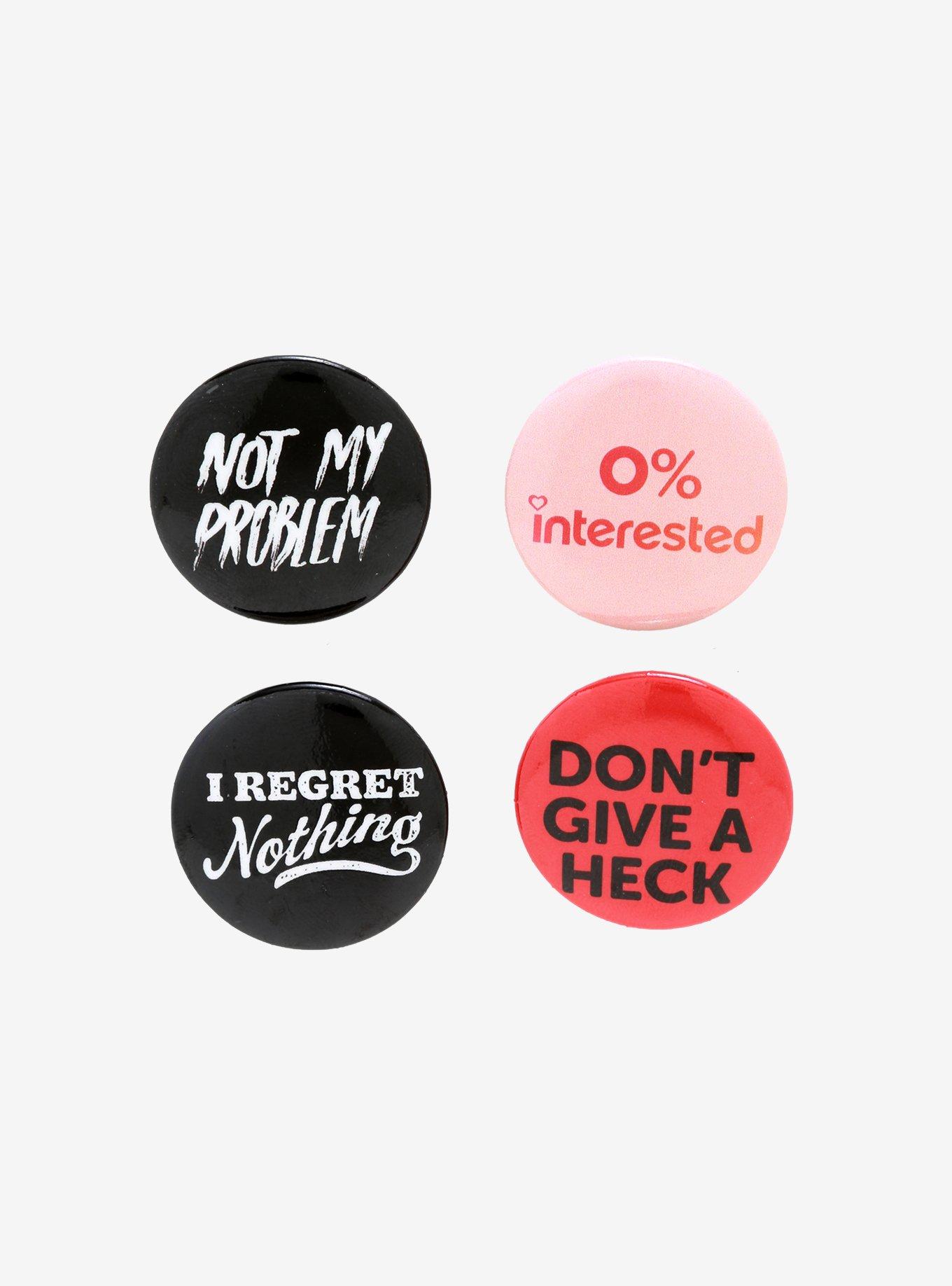Couldn't Care Less Button Set, , hi-res