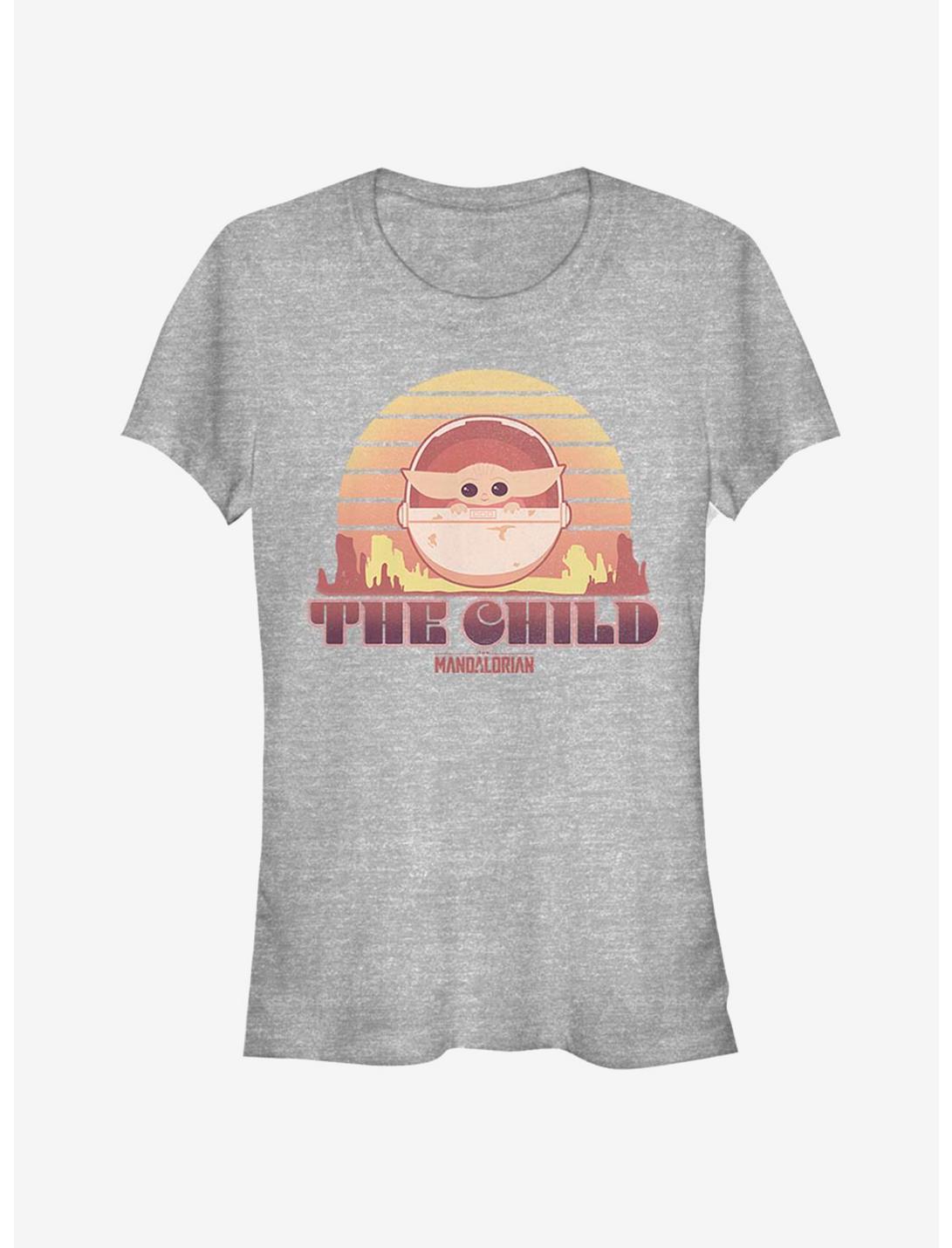 Star Wars The Mandalorian The Child Sunset Girls T-Shirt, ATH HTR, hi-res