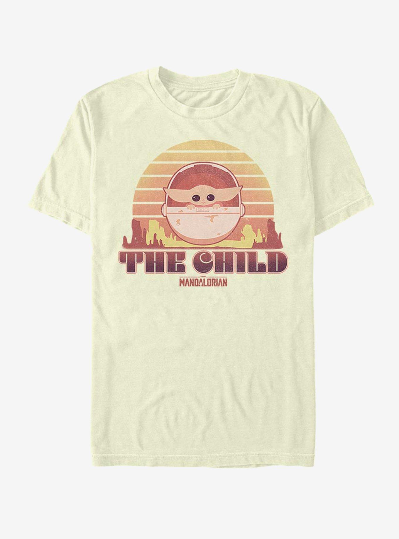 Star Wars The Mandalorian The Child Sunset T-Shirt, NATURAL, hi-res