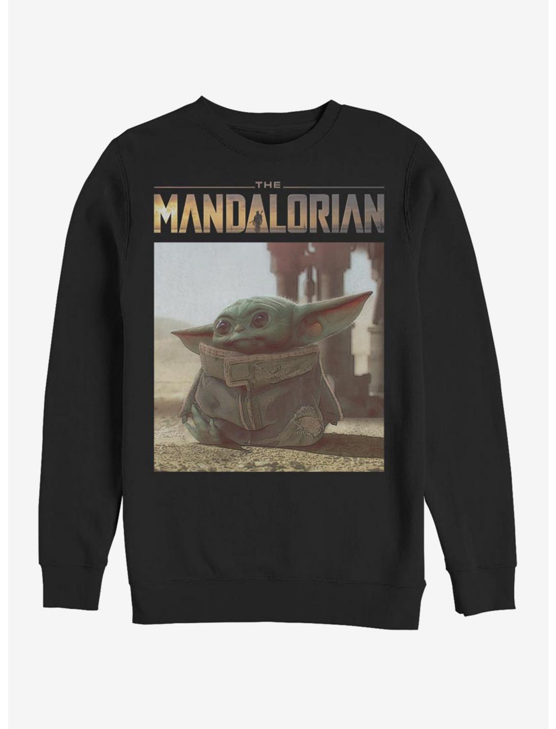 Star Wars The Mandalorian The Child All Smiles Sweatshirt, BLACK, hi-res