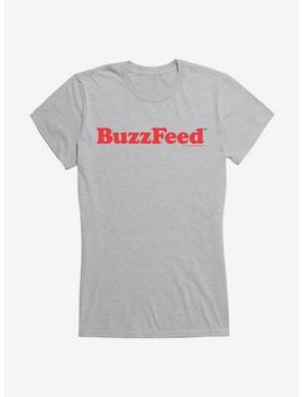 Buzzfeed Red Name Logo Girls T-Shirt, HEATHER, hi-res