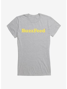 Buzzfeed Yellow Name Logo Girls T-Shirt, HEATHER, hi-res