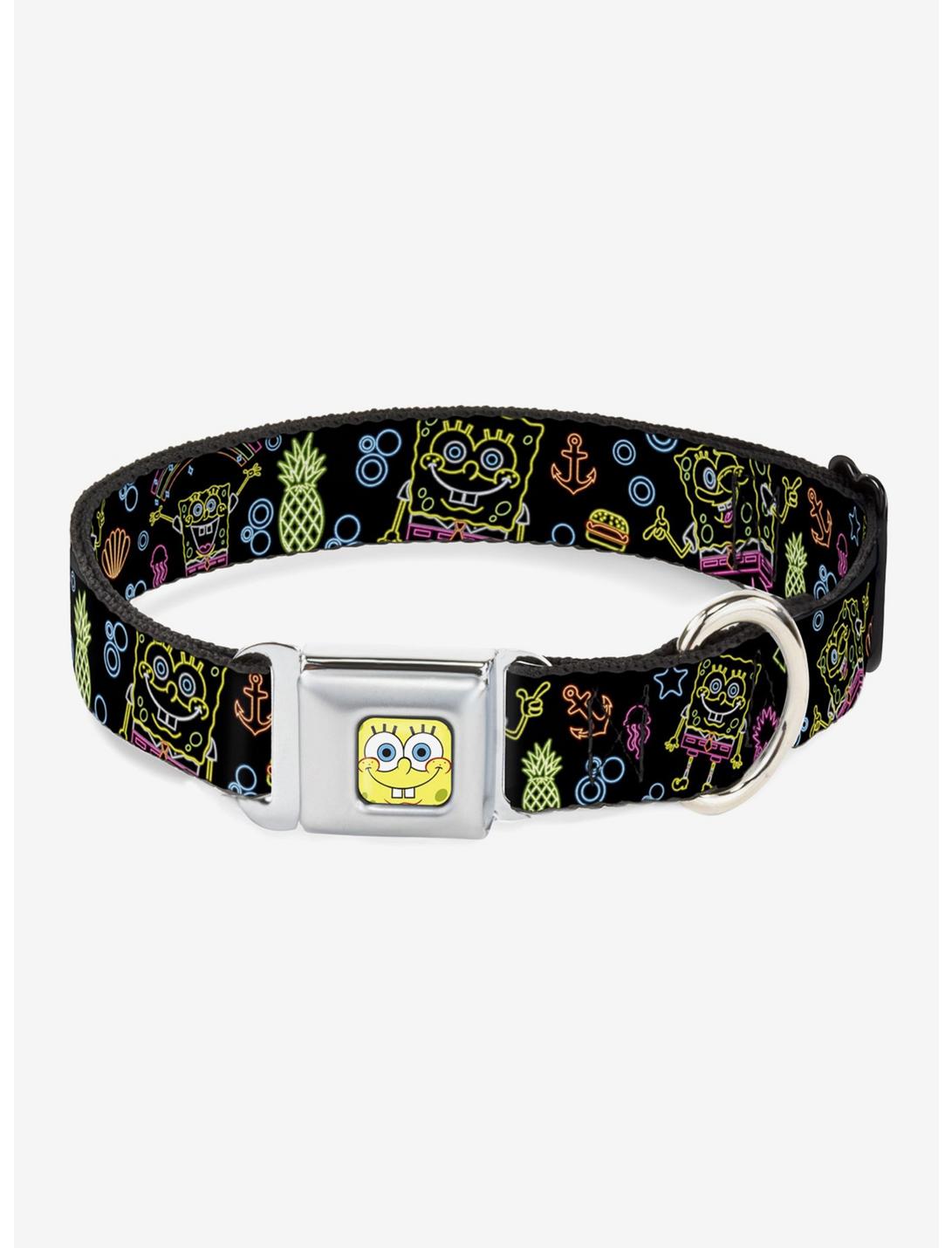 Spongebob Squarepants Electric Poses Dog Collar Seatbelt Buckle, MULTI COLOR, hi-res
