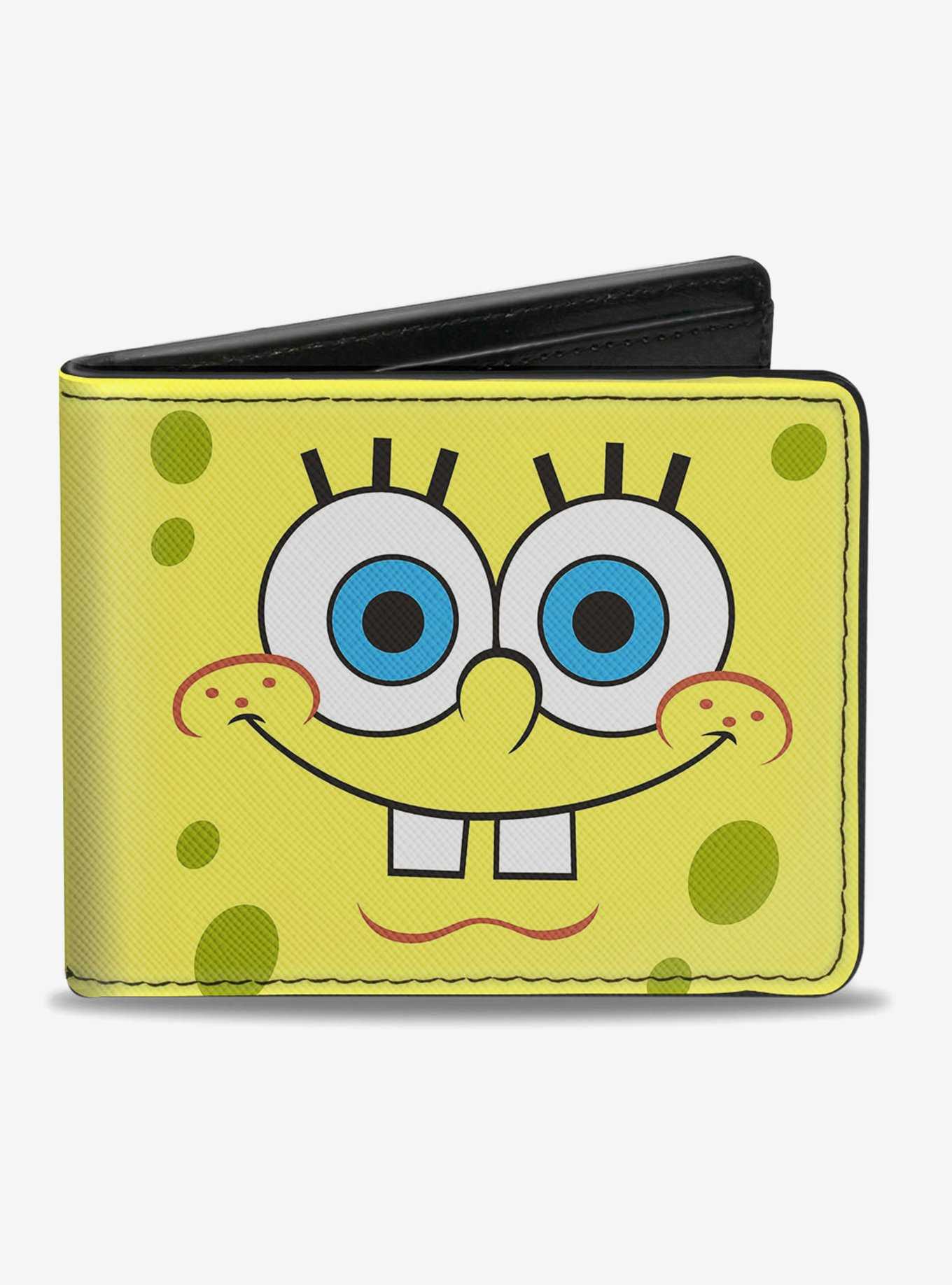 Spongebob Squarepants Face Close Up Bi-fold Wallet, , hi-res
