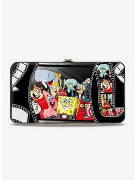 Spongebob Squarepants Group On Red Carpet Film Striped Hinge Wallet, , hi-res