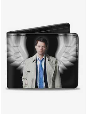Supernatural Castiel Angel Wings Pose Logo Bi-fold Wallet, , hi-res