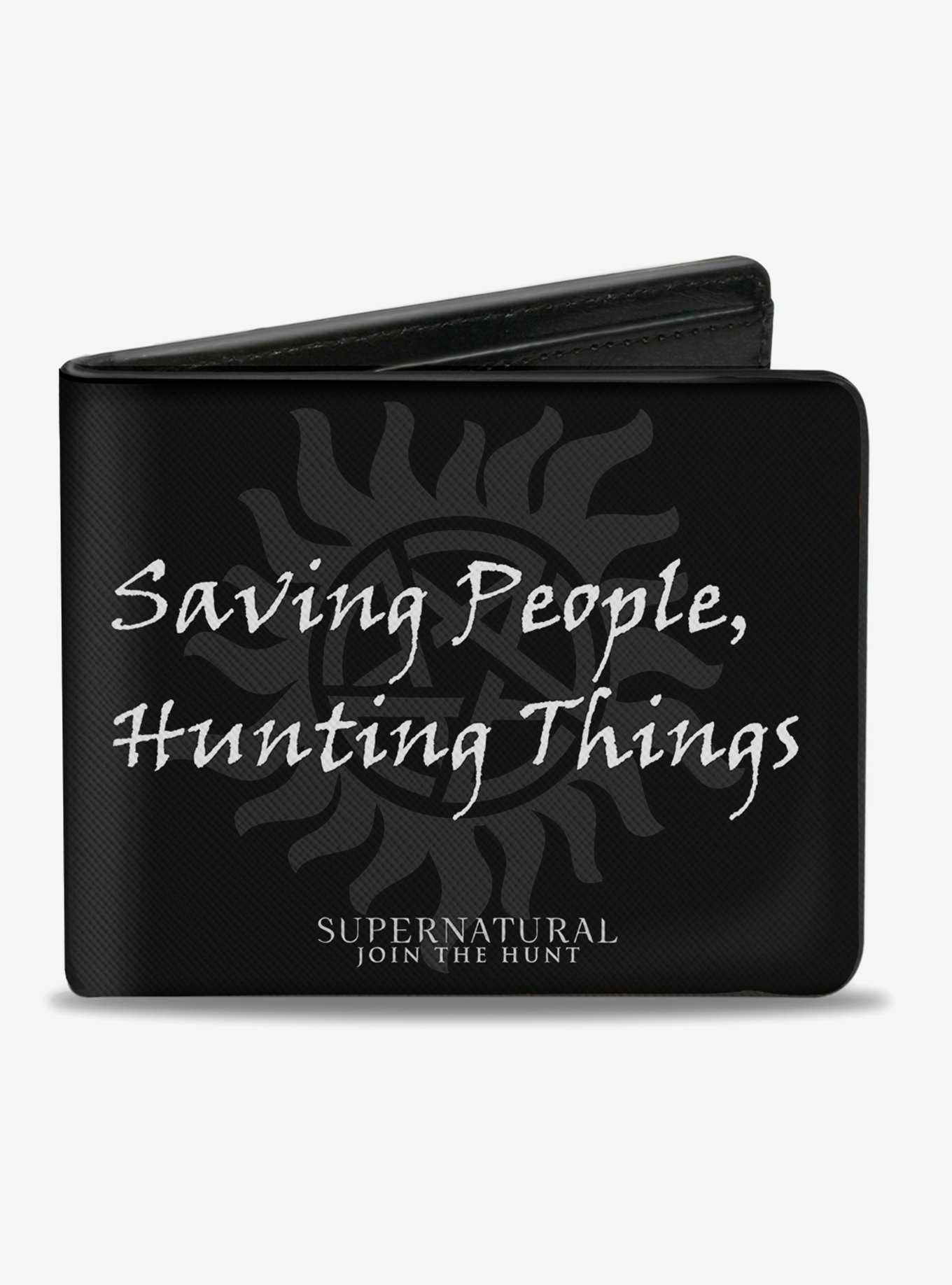 Supernatural Saving People Hunting Things Logo Bi-fold Wallet, , hi-res