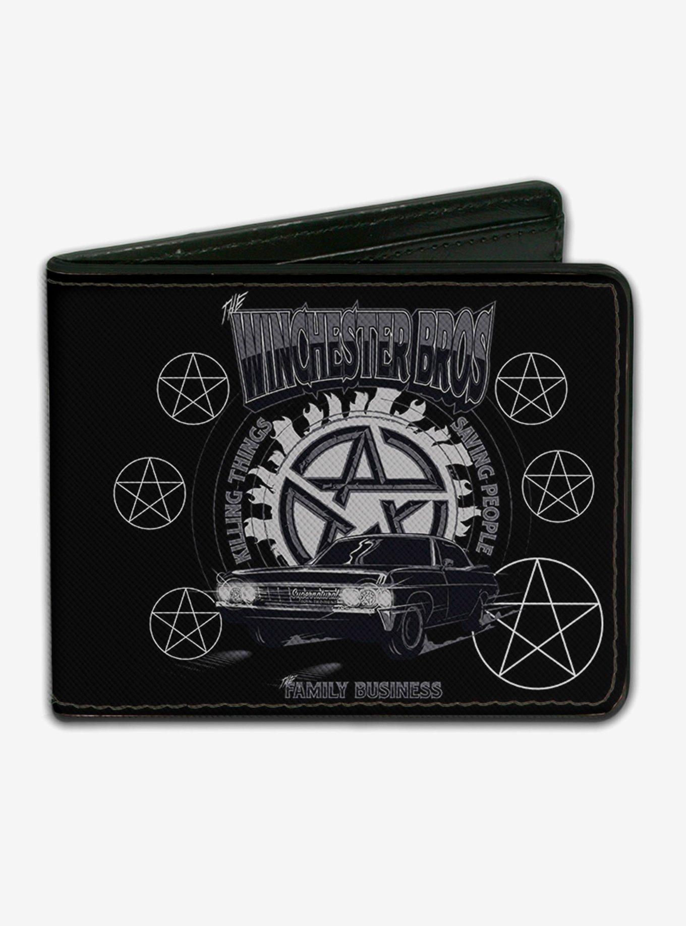 Supernatural the Winchester Bros Impala Pentagrams Bi-fold Wallet, , hi-res