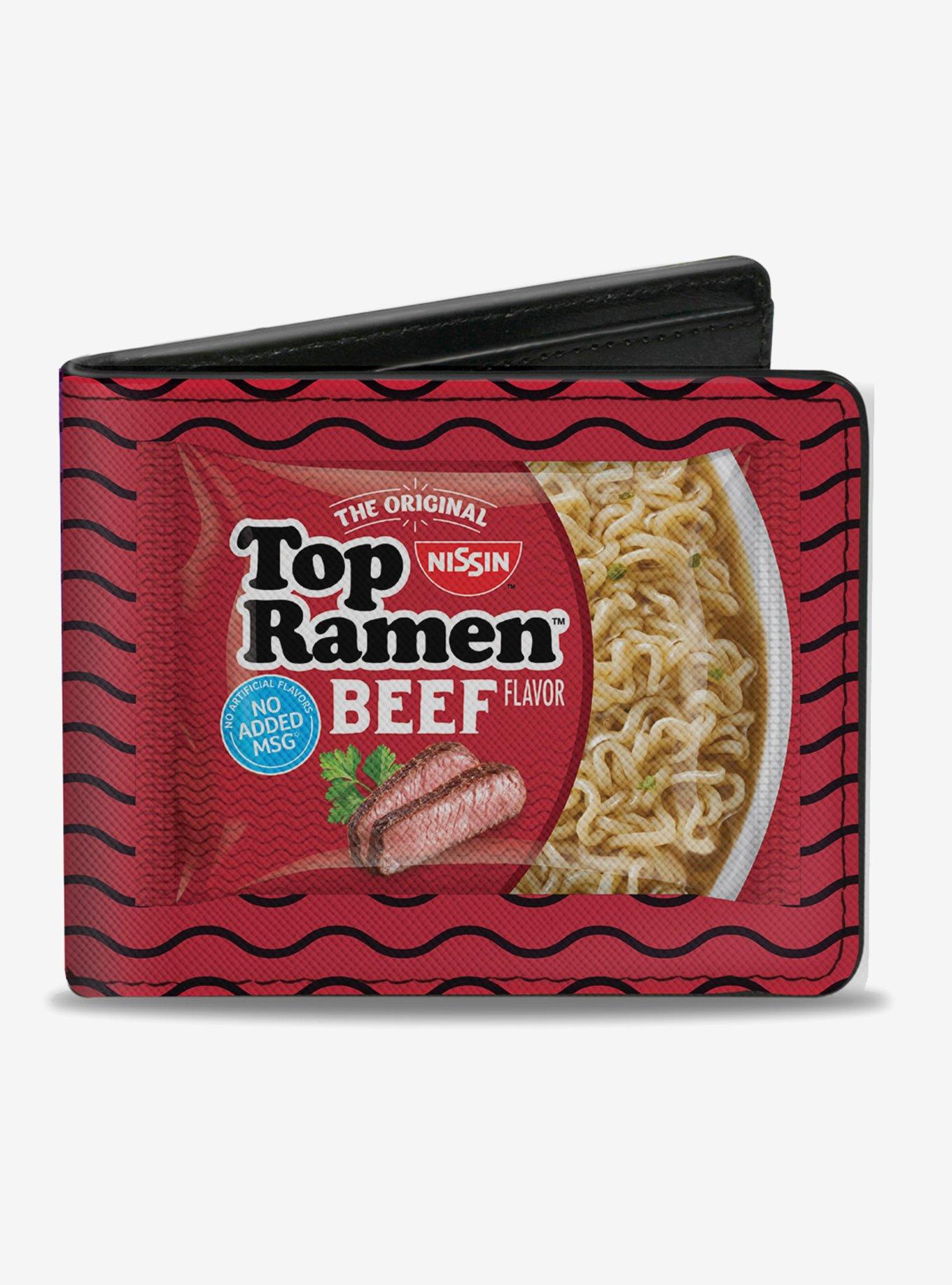 Top Ramen Vivid Beef and Hot Spicy Beef Packages Noodle Wave Bi-fold Wallet, , hi-res