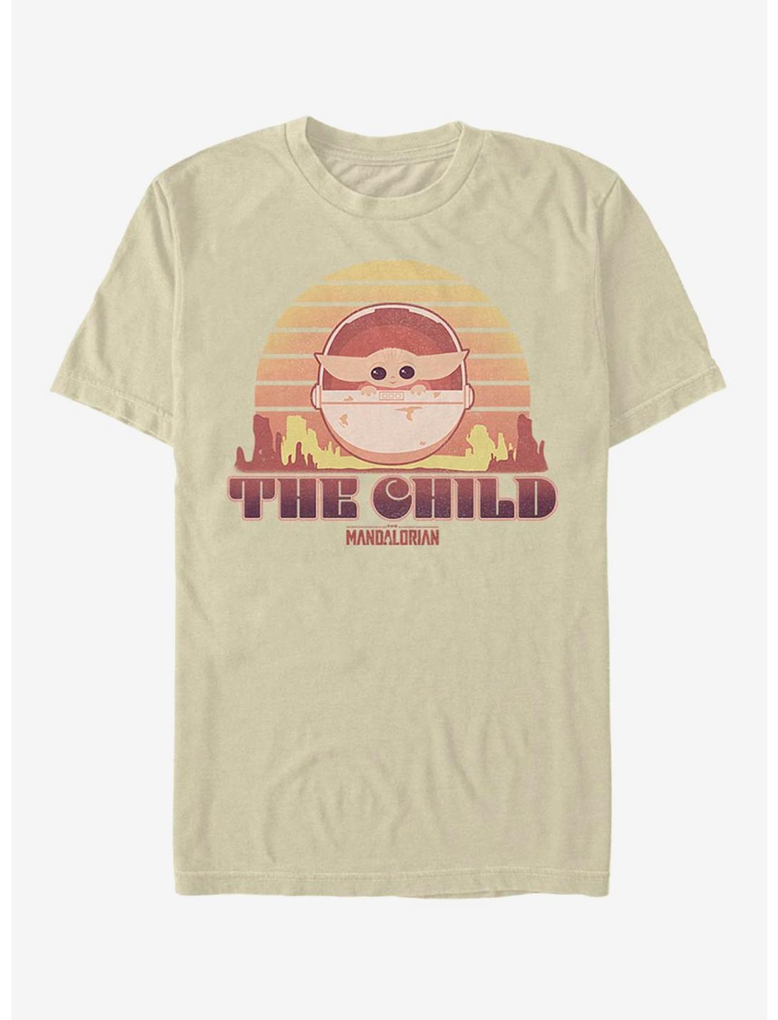 Star Wars The Mandalorian The Child Sunset Ride T-Shirt, SAND, hi-res