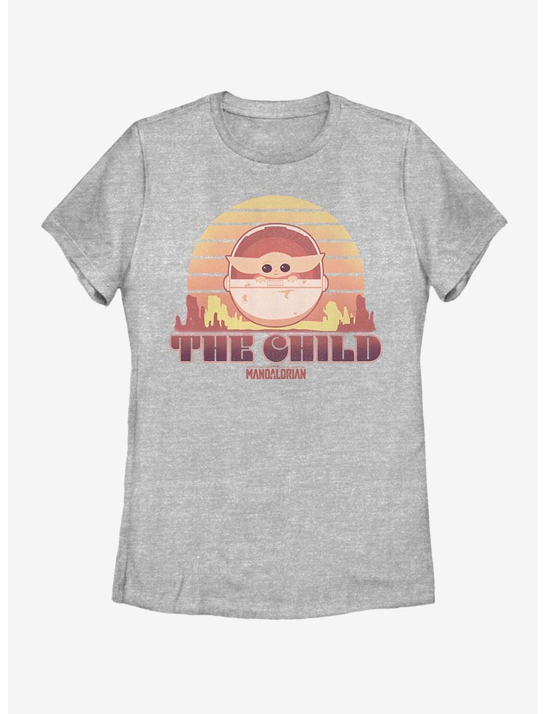 Star Wars The Mandalorian The Child Sunset Ride Womens T-Shirt, ATH HTR, hi-res