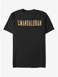 Star Wars The Mandalorian Gold Simplistic Logo T-Shirt, BLACK, hi-res