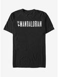 Star Wars The Mandalorian White Simplistic Logo T-Shirt, BLACK, hi-res