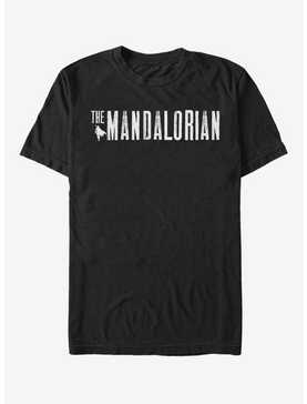 Star Wars The Mandalorian White Simplistic Logo T-Shirt, , hi-res