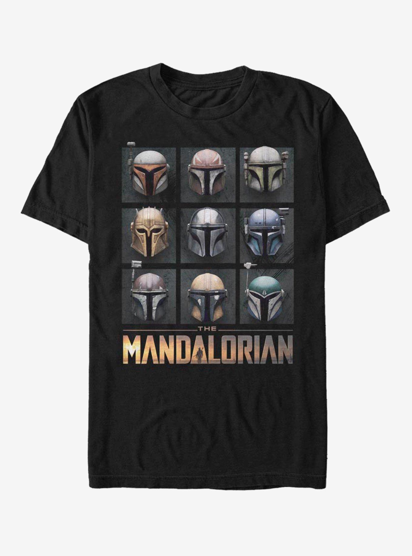Star Wars The Mandalorian Mando Helmet Boxup T-Shirt, BLACK, hi-res
