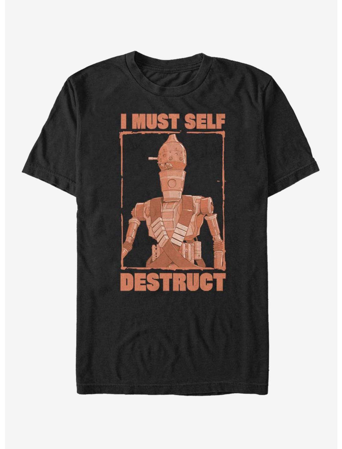 Star Wars The Mandalorian IG-11 Must Self Destruct T-Shirt, BLACK, hi-res