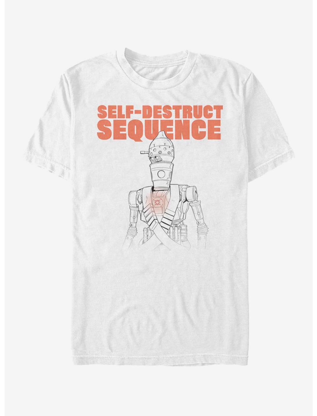 Star Wars The Mandalorian Self Destruct IG-11 T-Shirt, WHITE, hi-res
