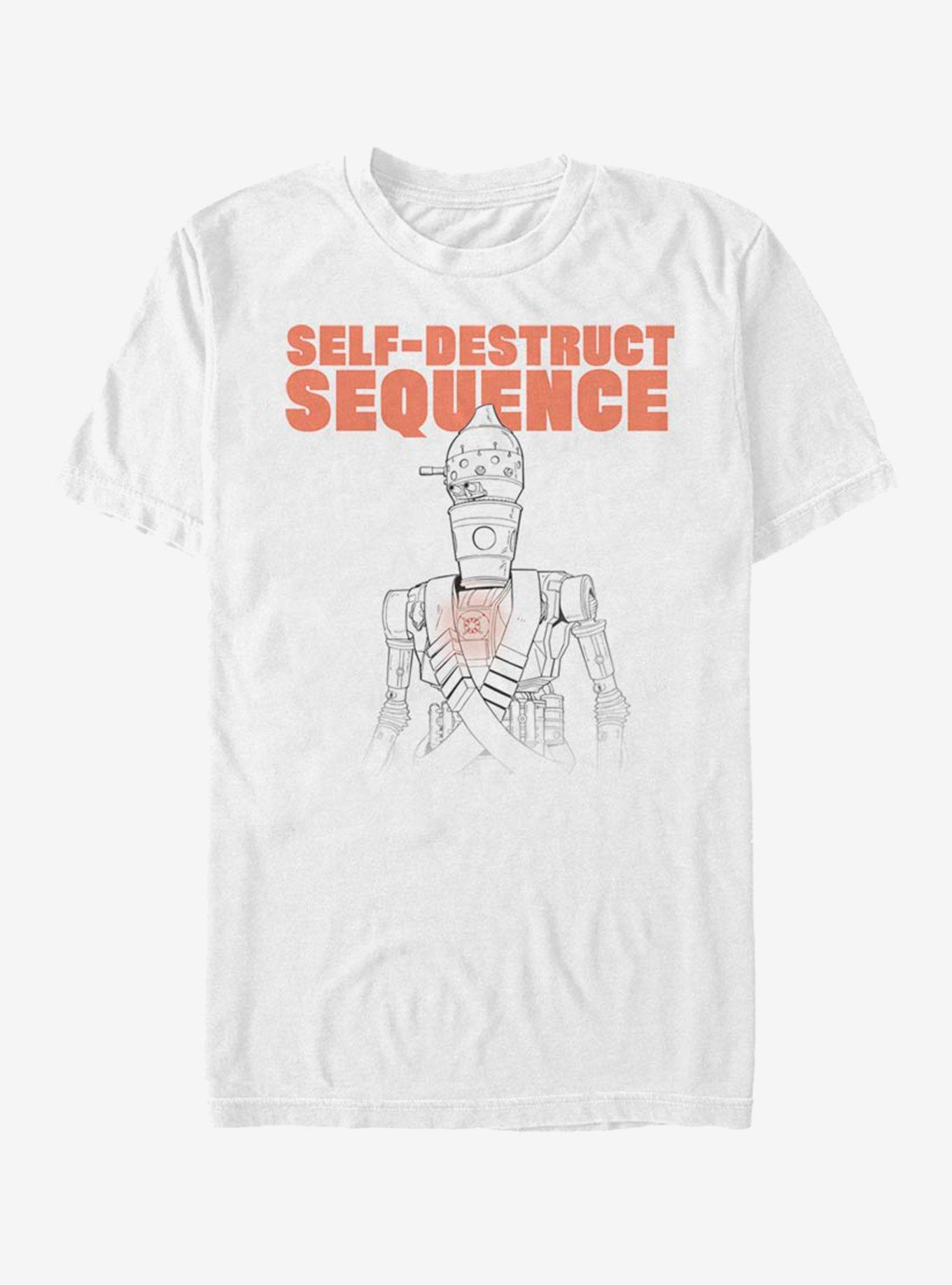 Star Wars The Mandalorian Self Destruct IG-11 T-Shirt, WHITE, hi-res