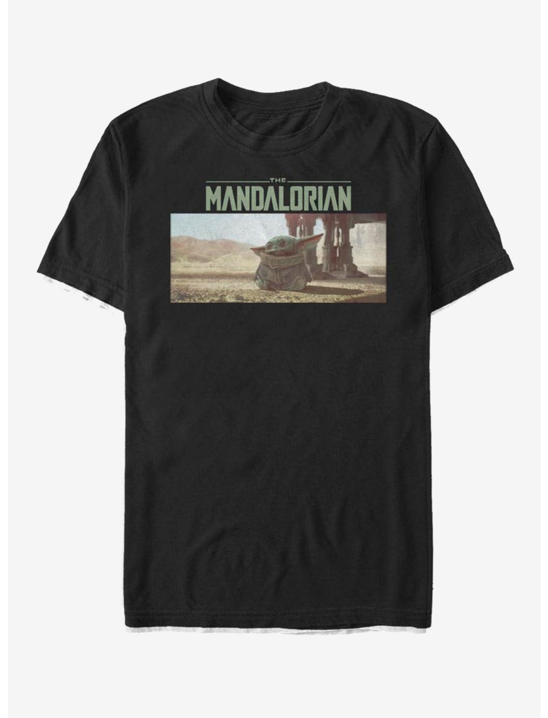 Star Wars The Mandalorian The Child Looking Around T-Shirt, BLACK, hi-res