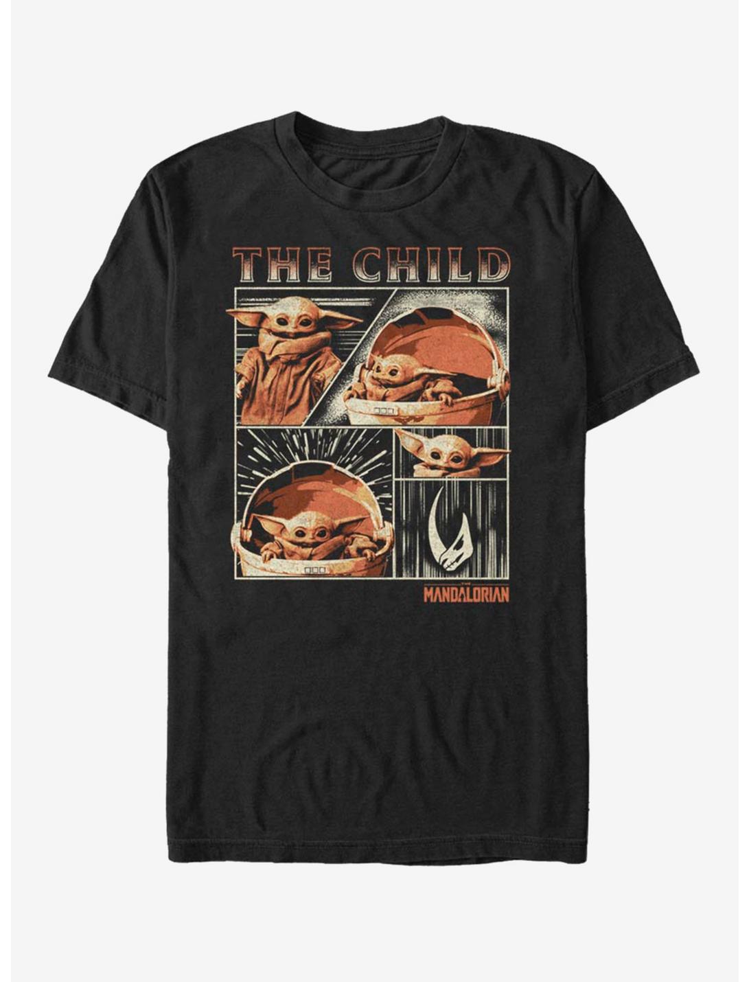 Star Wars The Mandalorian The Child Panel T-Shirt, BLACK, hi-res