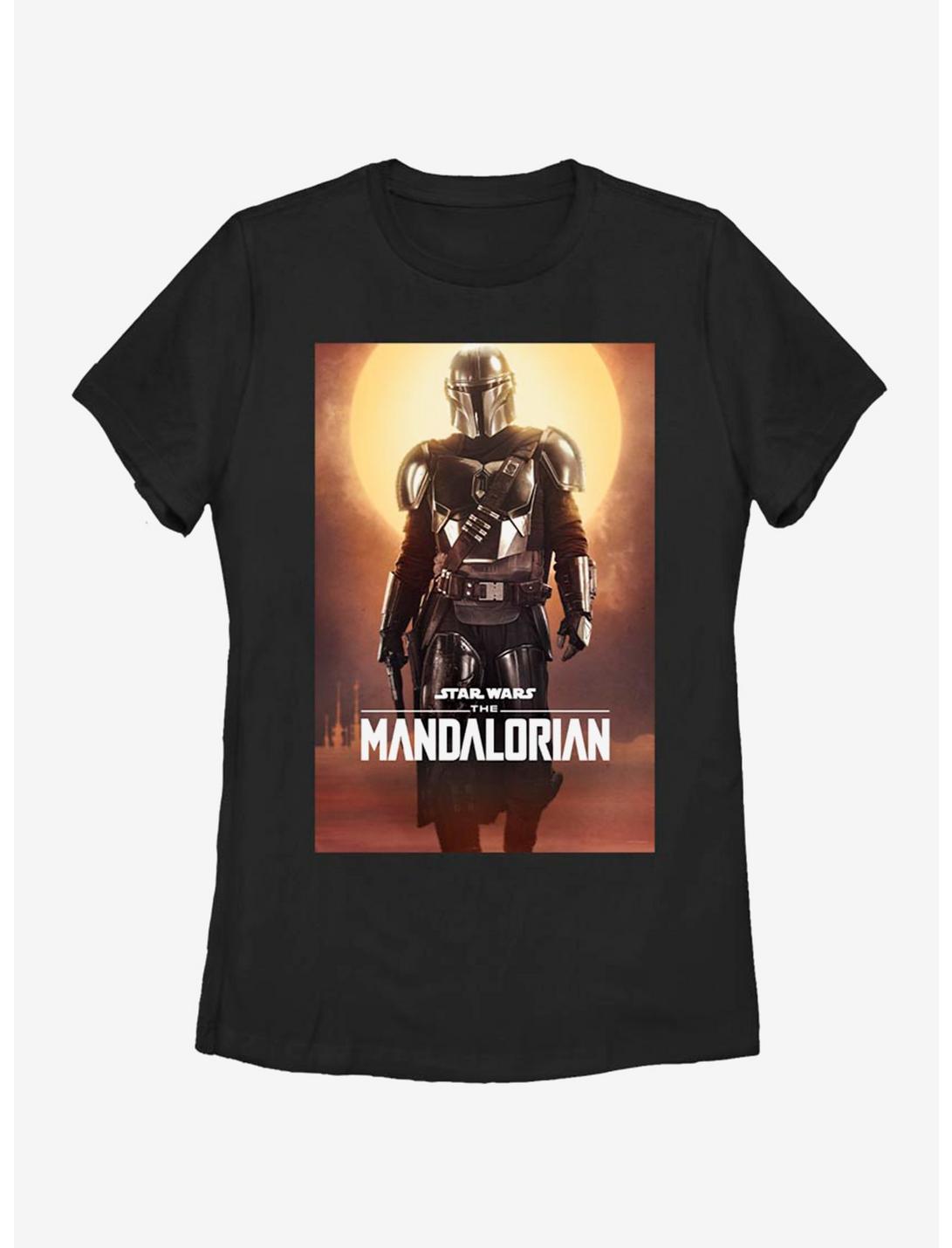 Star Wars The Mandalorian Main Poster Womens T-Shirt, BLACK, hi-res