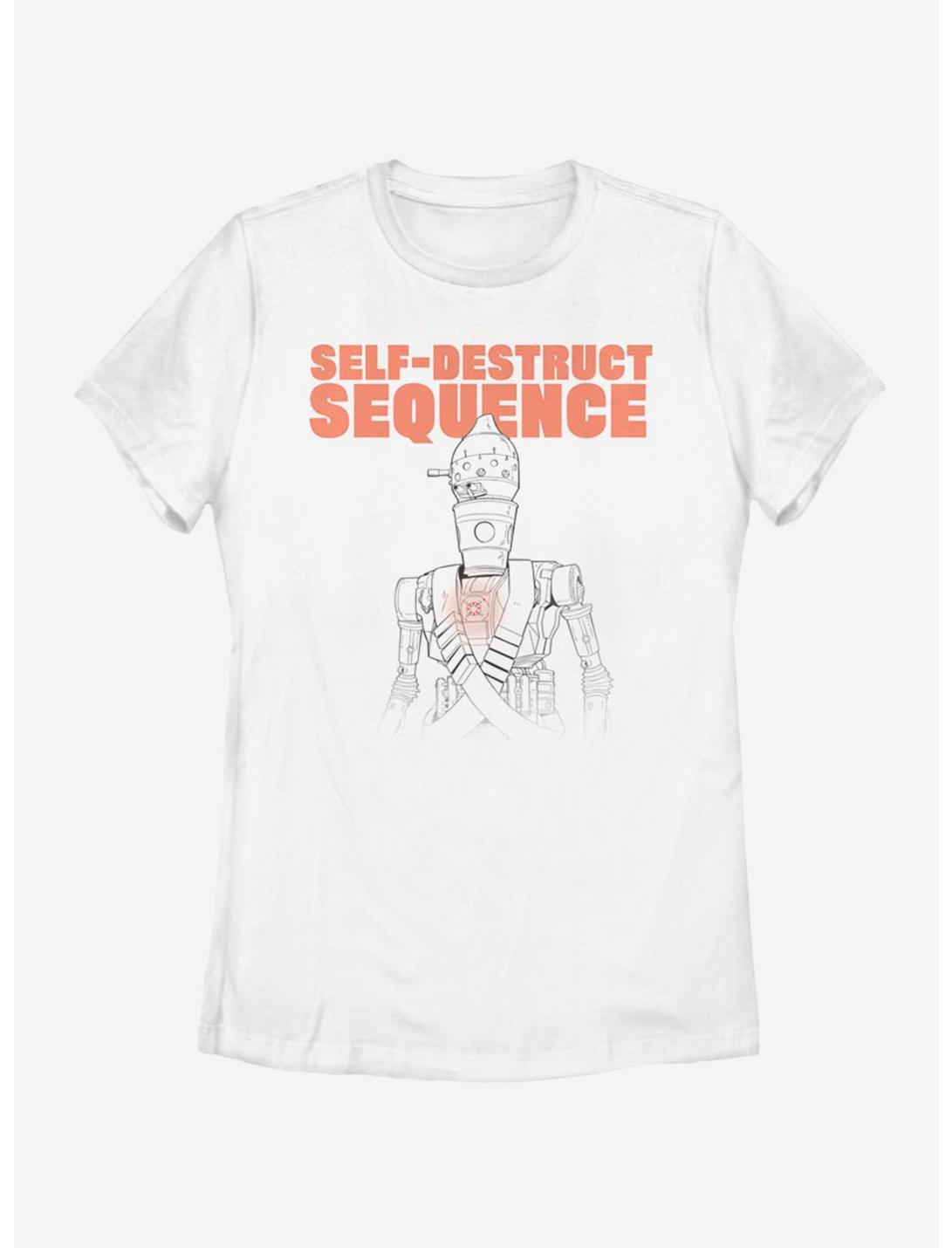 Star Wars The Mandalorian Self Destruct IG-11 Womens T-Shirt, WHITE, hi-res