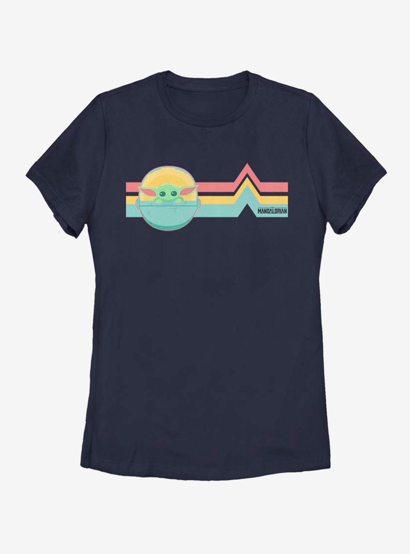 Star Wars The Mandalorian The Child Rainbow Stripe Womens T-Shirt, , hi-res
