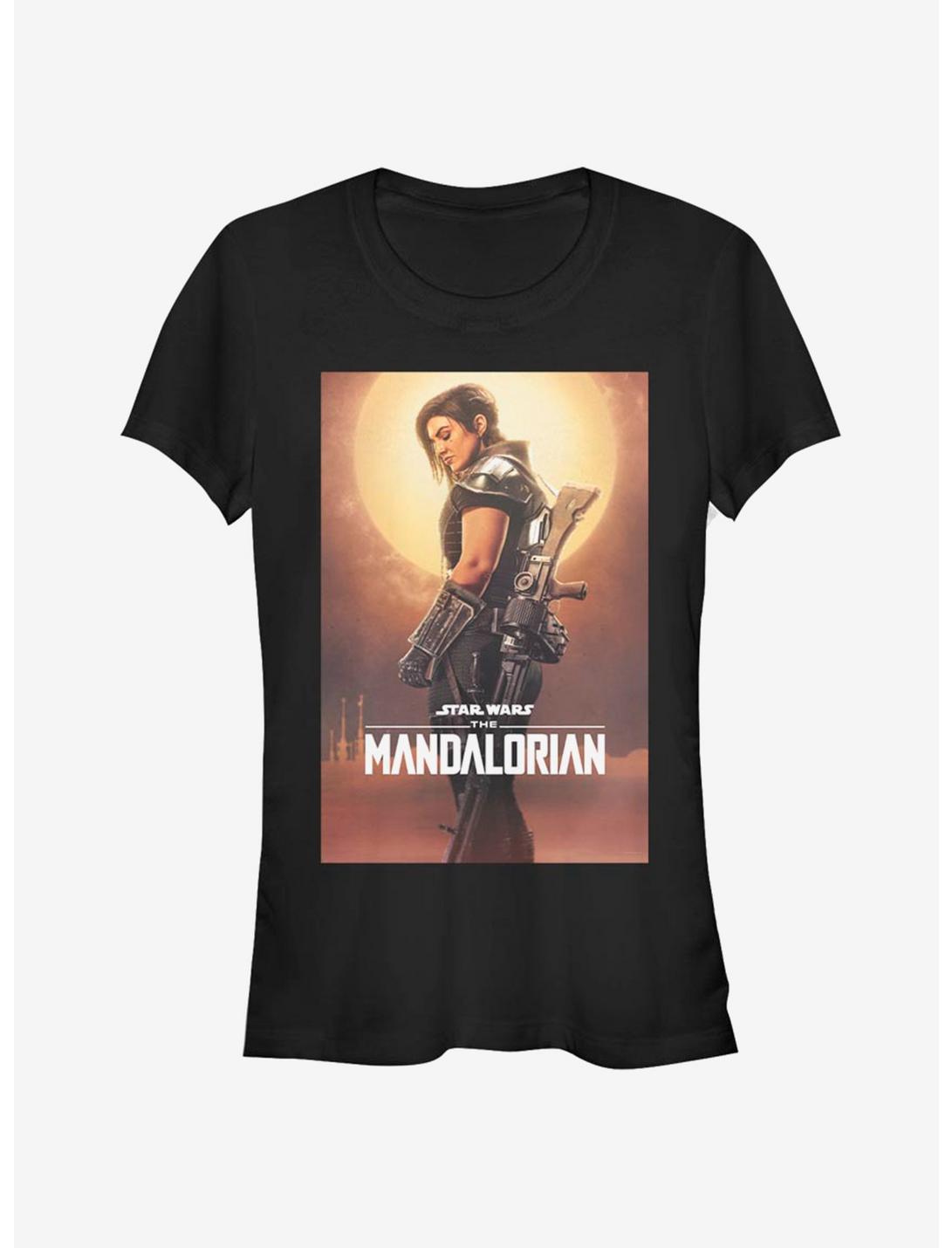 Star Wars The Mandalorian Cara Dune Poster Girls T-Shirt, BLACK, hi-res