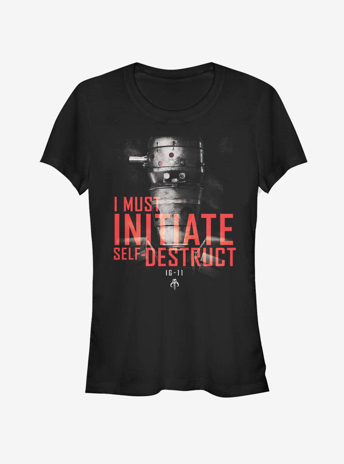 The Mandalorian IG-Destruct Girls T-Shirt, BLACK, hi-res