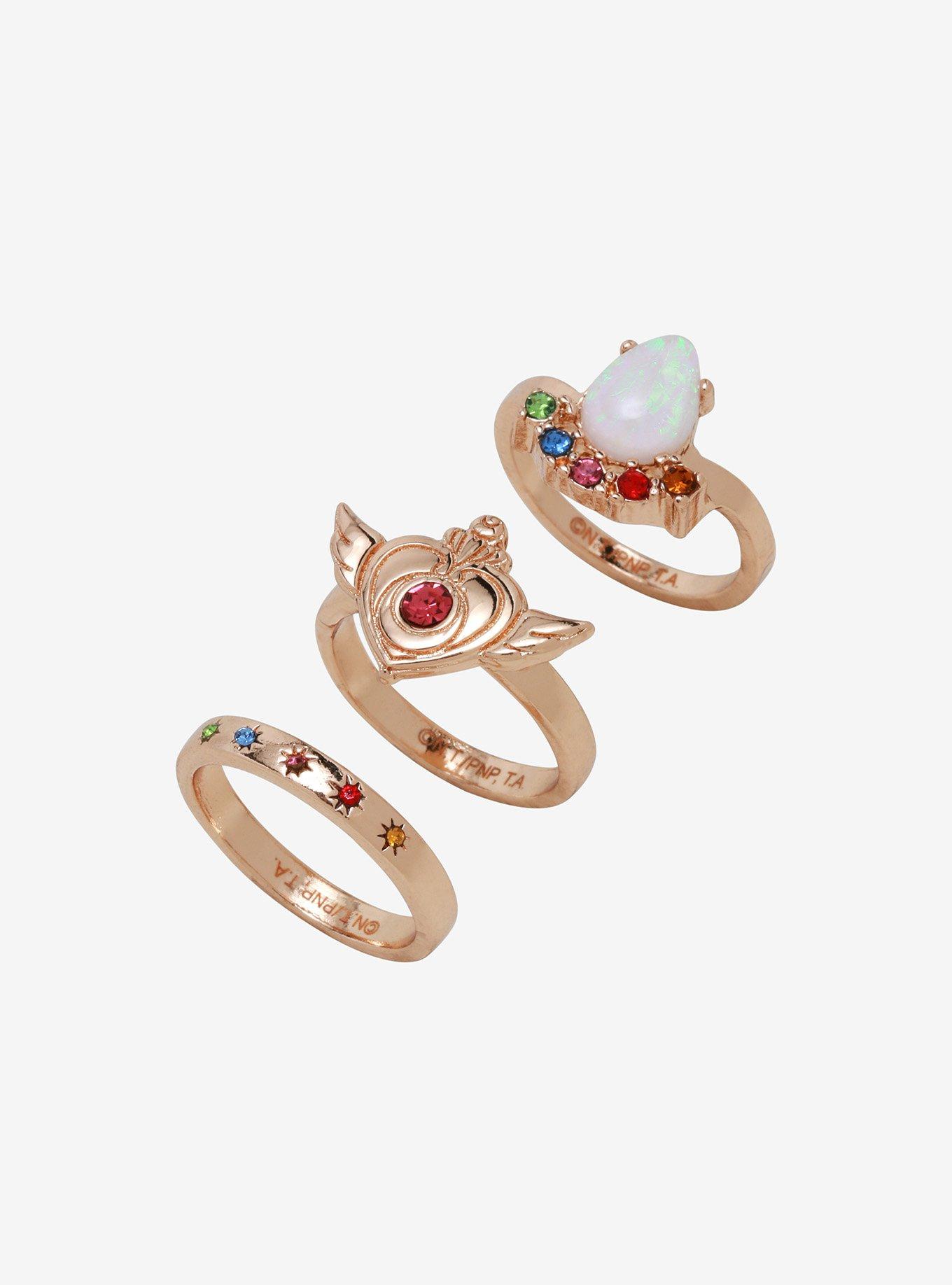 Sailor Moon Crisis Moon Compact Ring Set Hot Topic