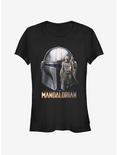 Star Wars The Mandalorian Mando Head Girls T-Shirt, BLACK, hi-res