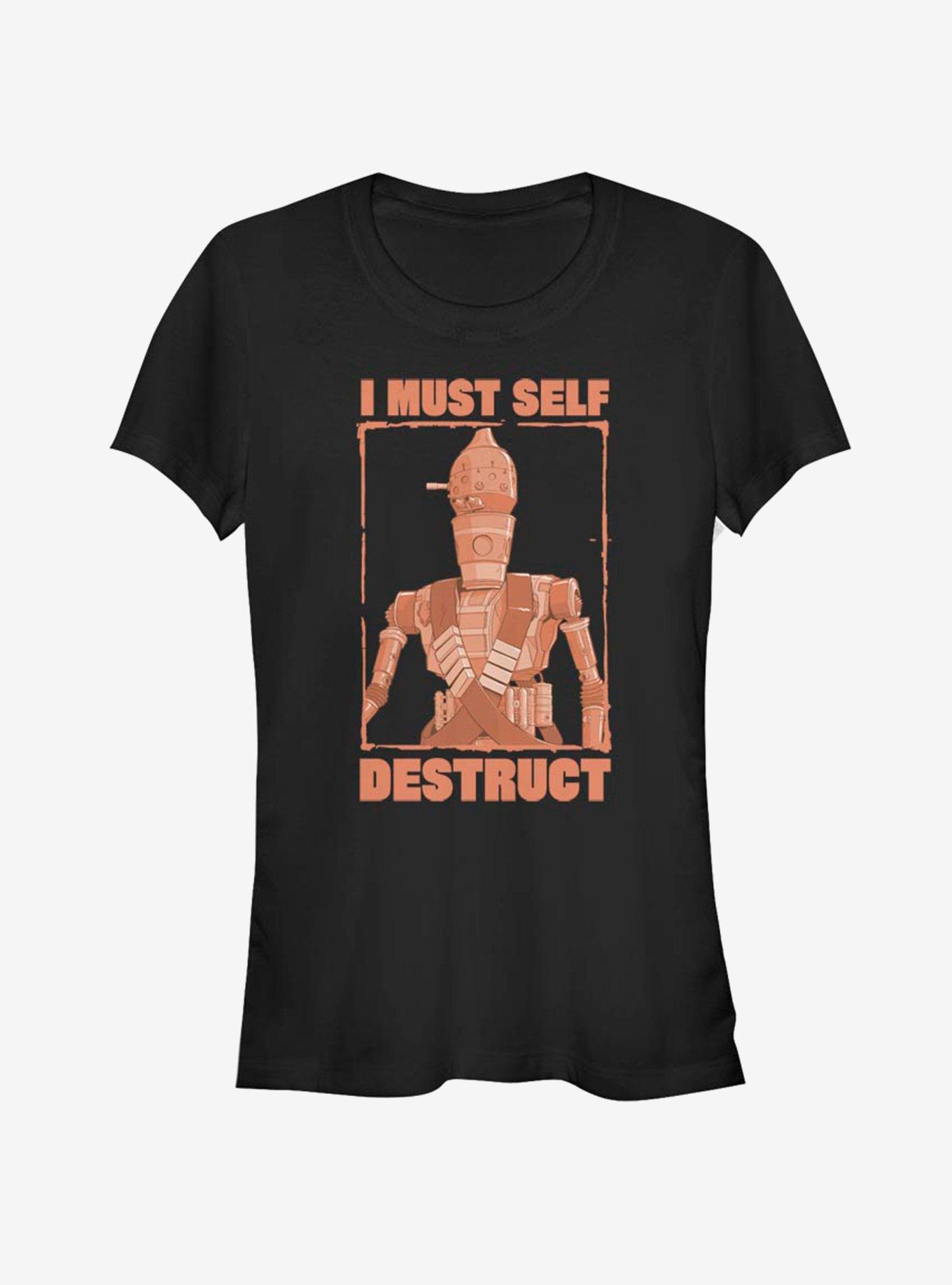 The Mandalorian Red Destruct Girls T-Shirt, BLACK, hi-res