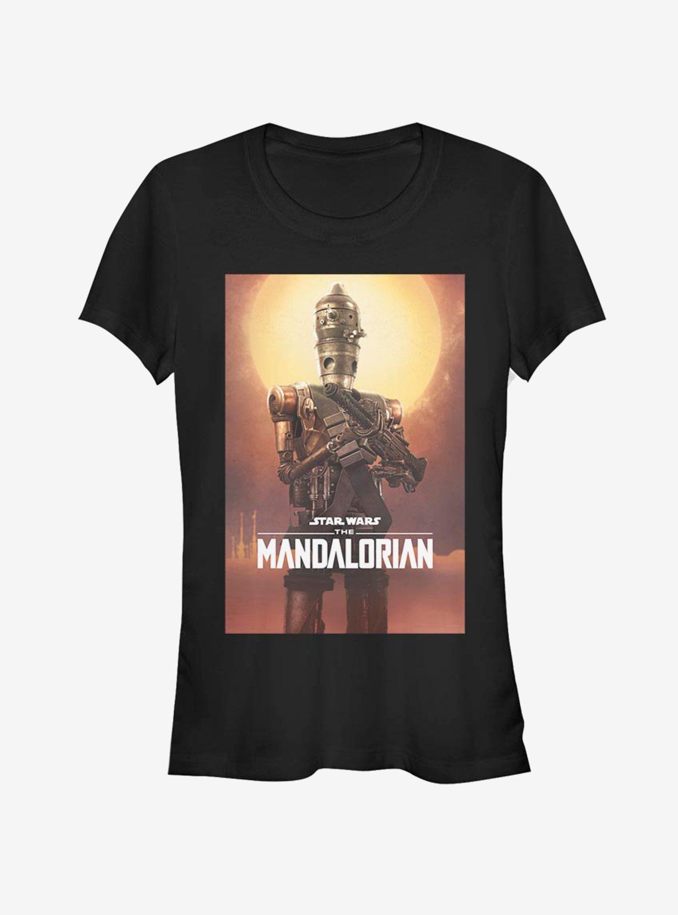 Star Wars The Mandalorian Droid Poster Girls T-Shirt, BLACK, hi-res