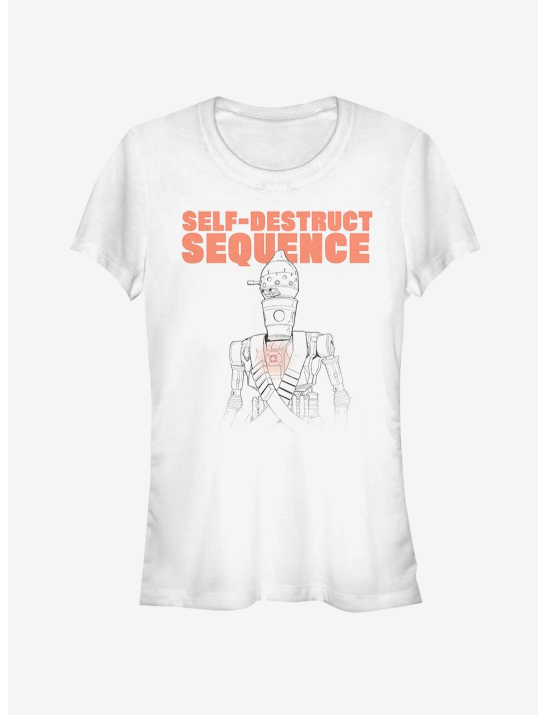The Mandalorian Self Destruct IG-11 Girls T-Shirt, WHITE, hi-res