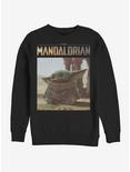 The Mandalorian Name Logo and The Child Sweatshirt, BLACK, hi-res